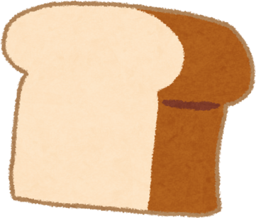 Illustration of a Thickly Sliced Piece of Bread